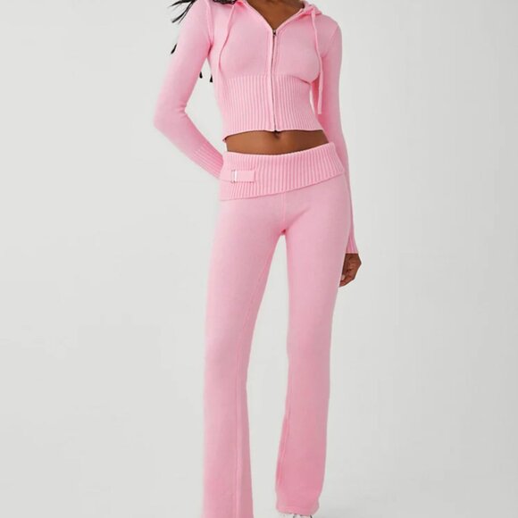 Frankie's Bikinis Pants - Frankie's Bikinis Cloud Knit Set Valentine Pink